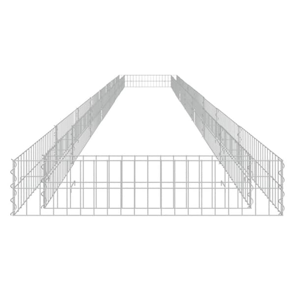 vidaXL gabion-højbed 800x100x20 cm galvaniseret stål