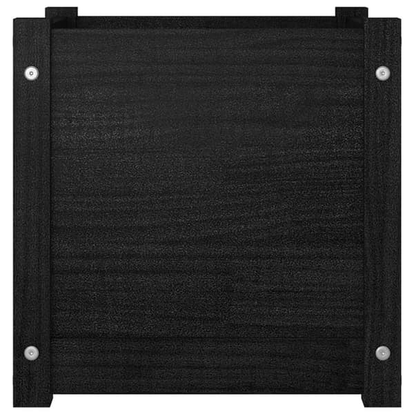 vidaXL plantekasse 40x40x40 cm massivt fyrretræ  sort