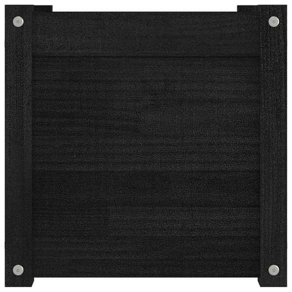 vidaXL plantekasse 40x40x40 cm massivt fyrretræ  sort