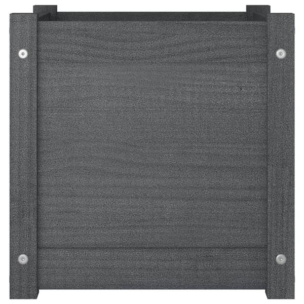 vidaXL Odlingslåda grå 40x40x40 cm massiv furu