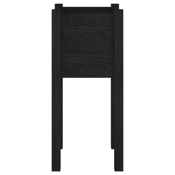vidaXL plantekasse 31x31x70 cm massivt fyrretræ sort