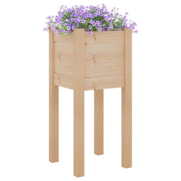vidaXL Odlingslåda 31x31x70 cm massiv furu