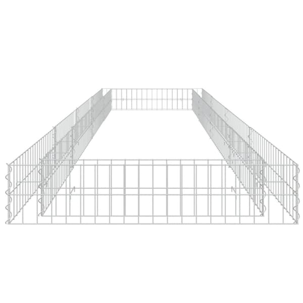 vidaXL Gabion høybed galvanisert stål 400x100x20 cm