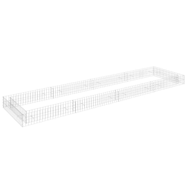 vidaXL Gabion høybed galvanisert stål 400x100x20 cm