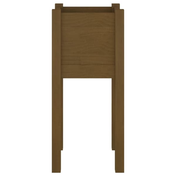 vidaXL Puutarhan kukkalaatikko hunajanruskea 31x31x70 cm täysi mänty