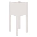 Miniatyrbilde 5 av 9: vidaXL Plantekasser 2 stk hvit 31x31x70 cm heltre furu