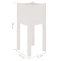 Miniatyrbilde 9 av 9: vidaXL Plantekasser 2 stk hvit 31x31x70 cm heltre furu