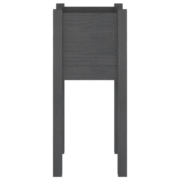 vidaXL Plantekasse grå 31x31x70 cm heltre furu