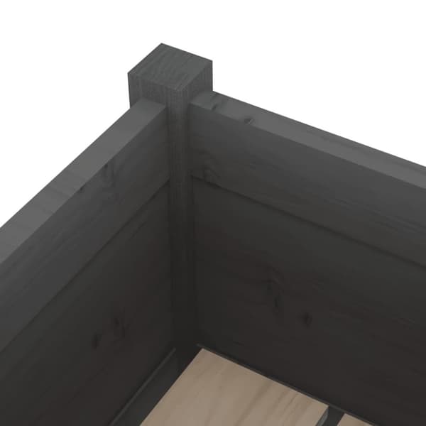 vidaXL Plantekasse grå 31x31x70 cm heltre furu