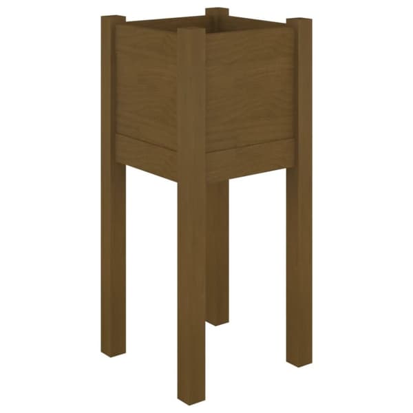 vidaXL Odlingslådor 2 st honungsbrun 31x31x70 cm massiv furu