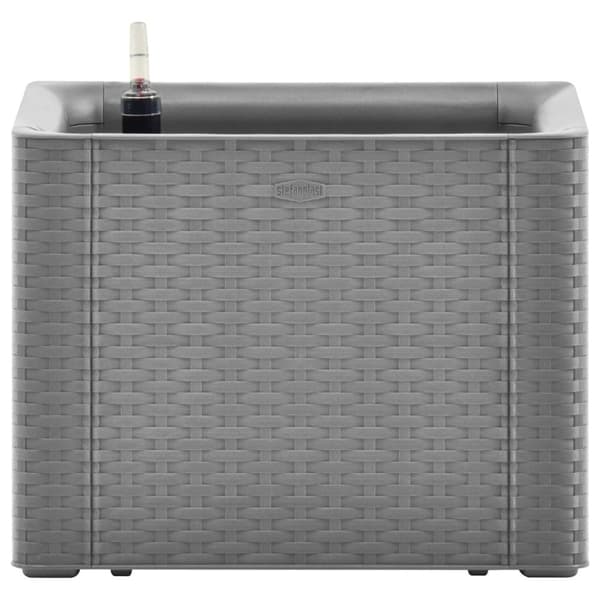 vidaXL højbed med automatisk vandingssystem 43x43x33 cm grå