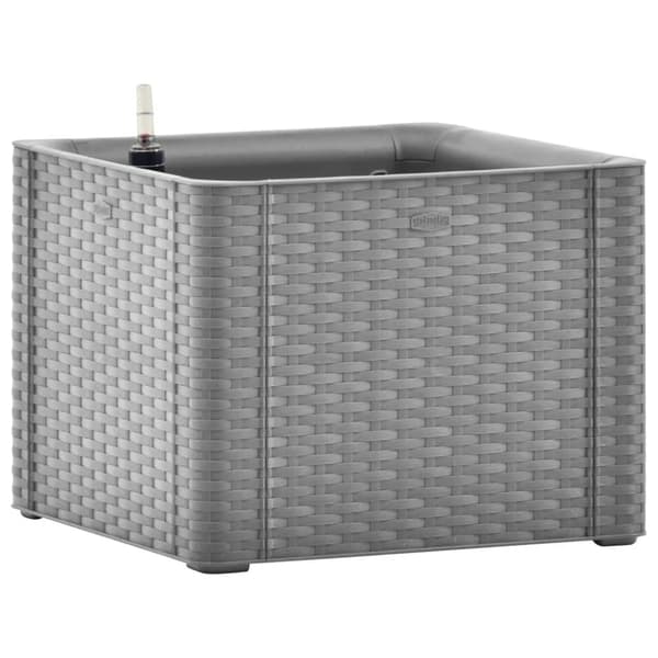 vidaXL højbed med automatisk vandingssystem 43x43x33 cm grå