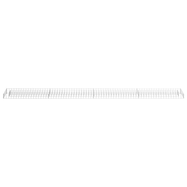 vidaXL gabion-højbed 360x30x10 cm galvaniseret stål