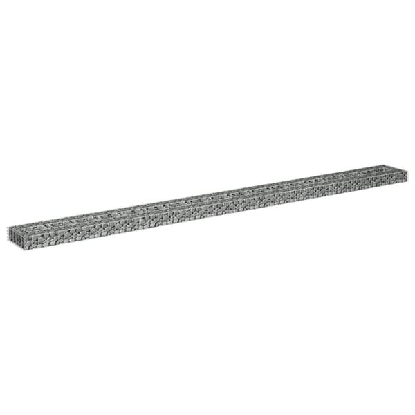 vidaXL gabion-højbed 360x30x10 cm galvaniseret stål