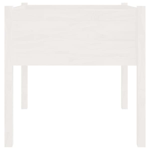 vidaXL Puutarhan kukkalaatikot 2 kpl valkoinen 70x70x70 cm täysi mänty