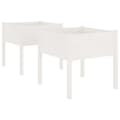 Miniatyrbilde 1 av 9: vidaXL Plantekasser 2 stk hvit 70x70x70 heltre furu