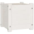 Miniatyrbilde 5 av 10: vidaXL Plantekasser 2 stk hvit 31x31x31 cm heltre furu
