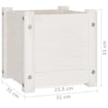 Miniatyrbilde 10 av 10: vidaXL Plantekasser 2 stk hvit 31x31x31 cm heltre furu