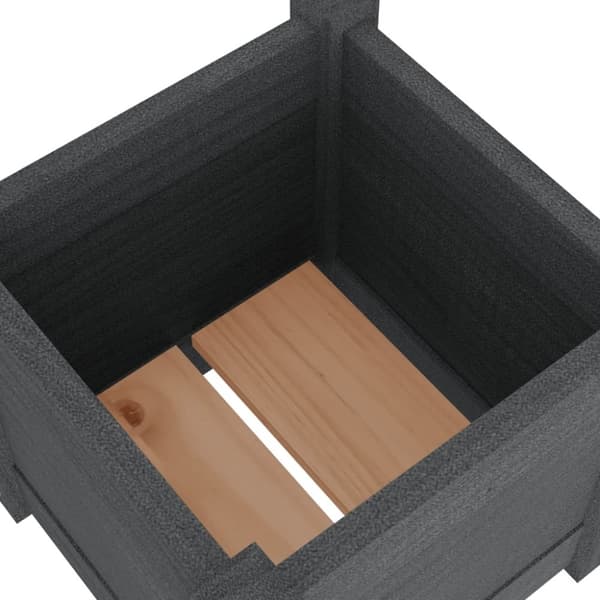 vidaXL Plantekasser 2 stk grå 31x31x31 cm heltre furu