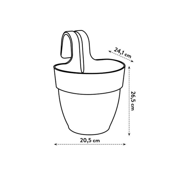 ELHO - Blomkruka - Vibia Campana Easy Hanger Small - Antracit - Utebalkong - L 24,1 x B 20,5 x H 26,5 cm