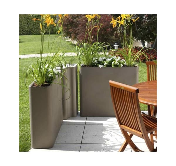 Blomkruka CORNER 39cm x 39cm x h78, white