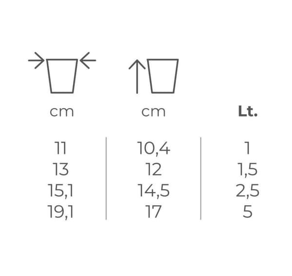 Plant Pot SANTIAGO 19cm x 19cm x h17cm, old rose
