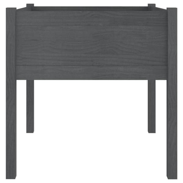 vidaXL plantekasse 70x70x70 cm massivt fyrretræ grå
