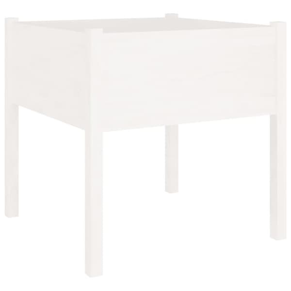 vidaXL plantekasse 70x70x70 cm massivt fyrretræ hvid