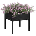 Miniatyrbilde 4 av 8: vidaXL Plantekasse svart 70x70x70 cm heltre furu