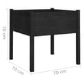 Miniatyrbilde 8 av 8: vidaXL Plantekasse svart 70x70x70 cm heltre furu