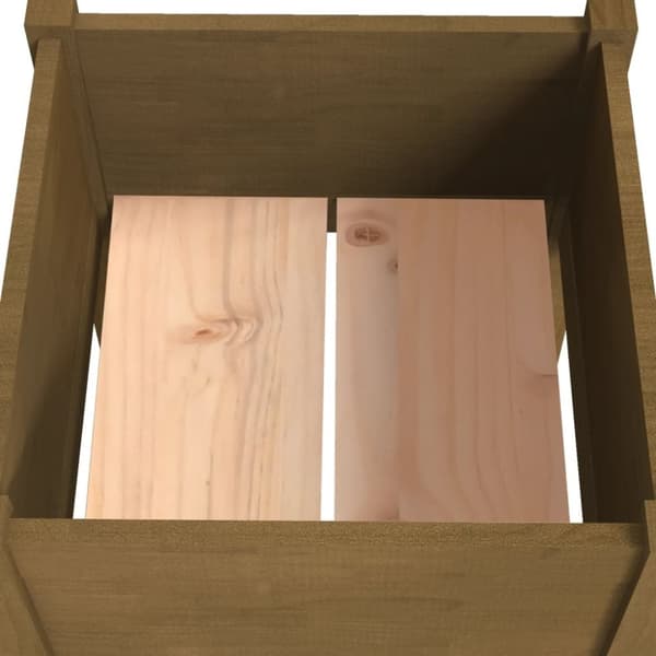vidaXL plantekasse 50x50x70 cm massivt fyrretræ gyldenbrun