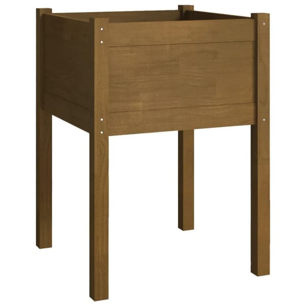 vidaXL plantekasse 50x50x70 cm massivt fyrretræ gyldenbrun