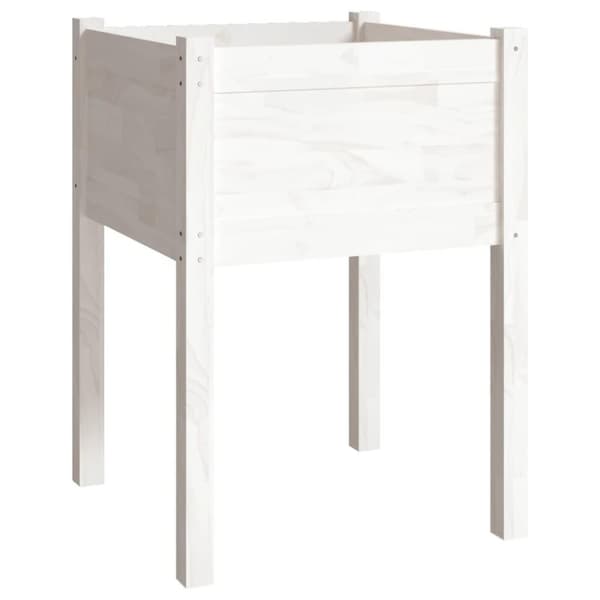 vidaXL plantekasse 50x50x70 cm massivt fyrretræ hvid