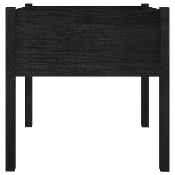 vidaXL plantekasse 70x70x70 cm massivt fyrretræ sort