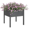 Miniatyrbillede 4 af 9: vidaXL plantekasser 2 stk. 70x70x70 cm massivt fyrretræ grå