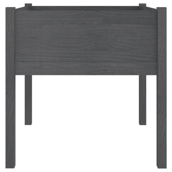 vidaXL plantekasser 2 stk. 70x70x70 cm massivt fyrretræ grå