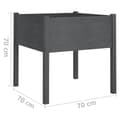 Miniatyrbillede 9 af 9: vidaXL plantekasser 2 stk. 70x70x70 cm massivt fyrretræ grå