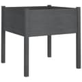 Miniatyrbilde 5 av 9: vidaXL Plantekasser 2 stk grå 70x70x70 heltre furu