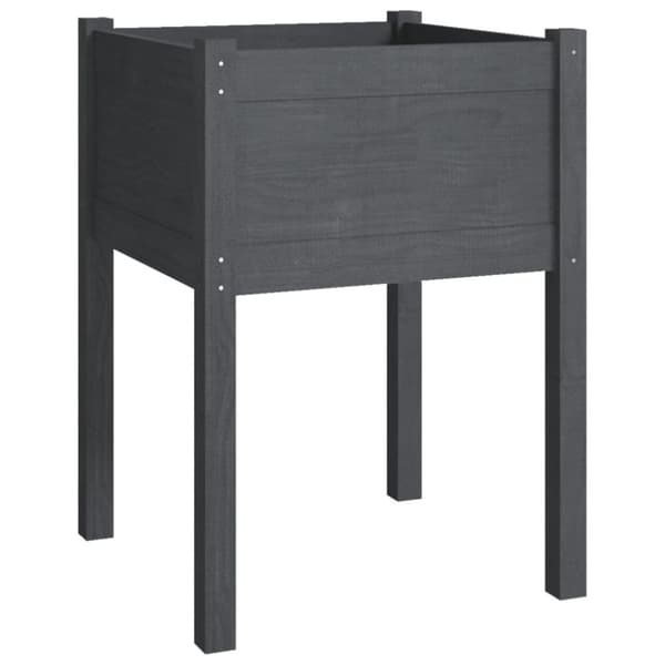 vidaXL Plantekasser 2 stk grå 50x50x70 cm heltre furu