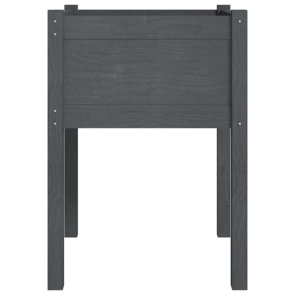 vidaXL Plantekasser 2 stk grå 50x50x70 cm heltre furu