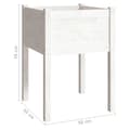Miniatyrbilde 8 av 8: vidaXL Plantekasse hvit 50x50x70 cm heltre furu