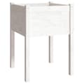 Miniatyrbilde 1 av 8: vidaXL Plantekasse hvit 50x50x70 cm heltre furu