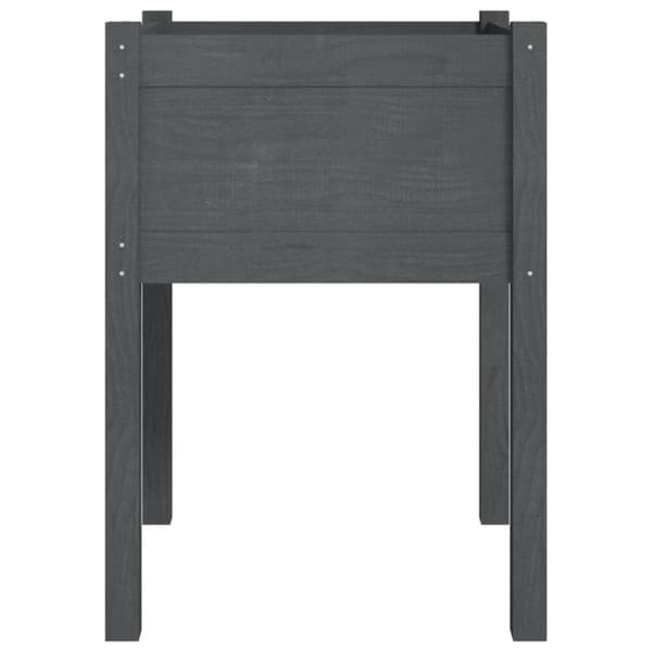 vidaXL Puutarhan kukkalaatikko harmaa 50x50x70 cm täysi mänty