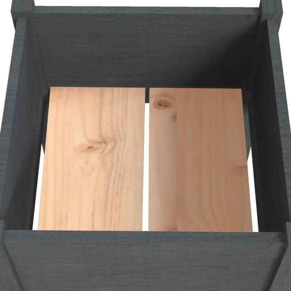 vidaXL Puutarhan kukkalaatikko harmaa 50x50x70 cm täysi mänty