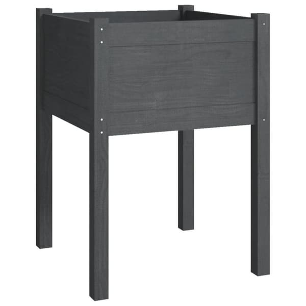 vidaXL plantekasse 50x50x70 cm massivt fyrretræ grå