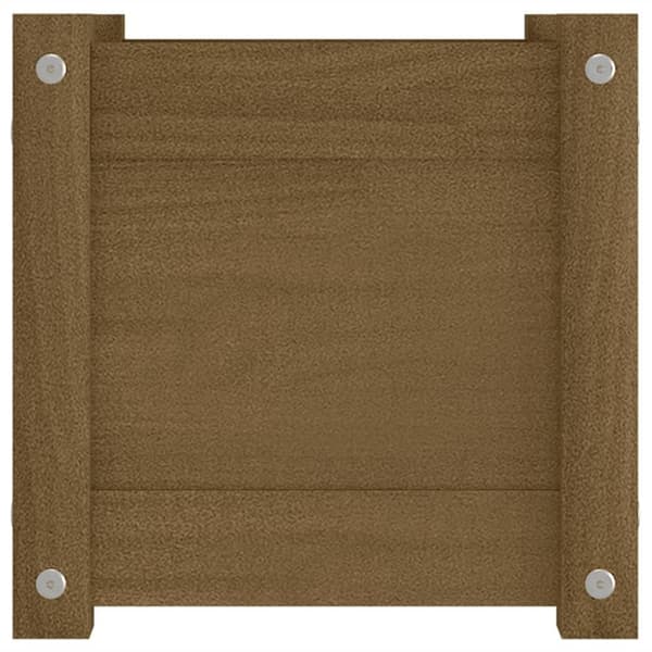 vidaXL Plantekasse honningbrun 31x31x31 cm heltre furu