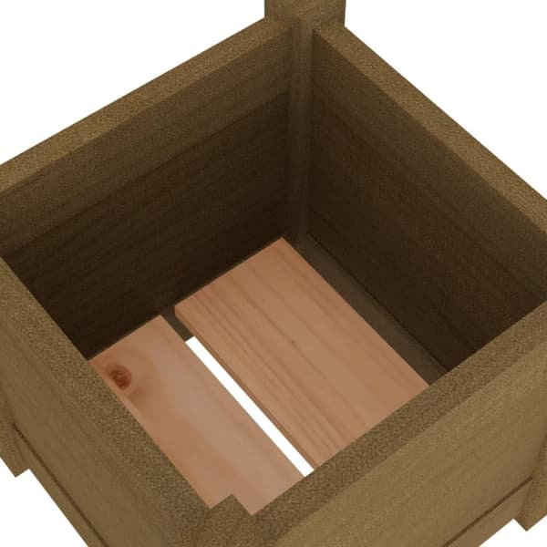 vidaXL Plantekasse honningbrun 31x31x31 cm heltre furu