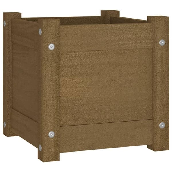 vidaXL Plantekasse honningbrun 31x31x31 cm heltre furu
