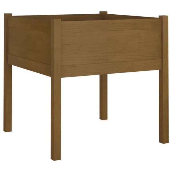 vidaXL Plantekasse honningbrun 70x70x70 cm heltre furu