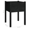 Miniatyrbilde 8 av 8: vidaXL Plantekasse svart 50x50x70 cm heltre furu